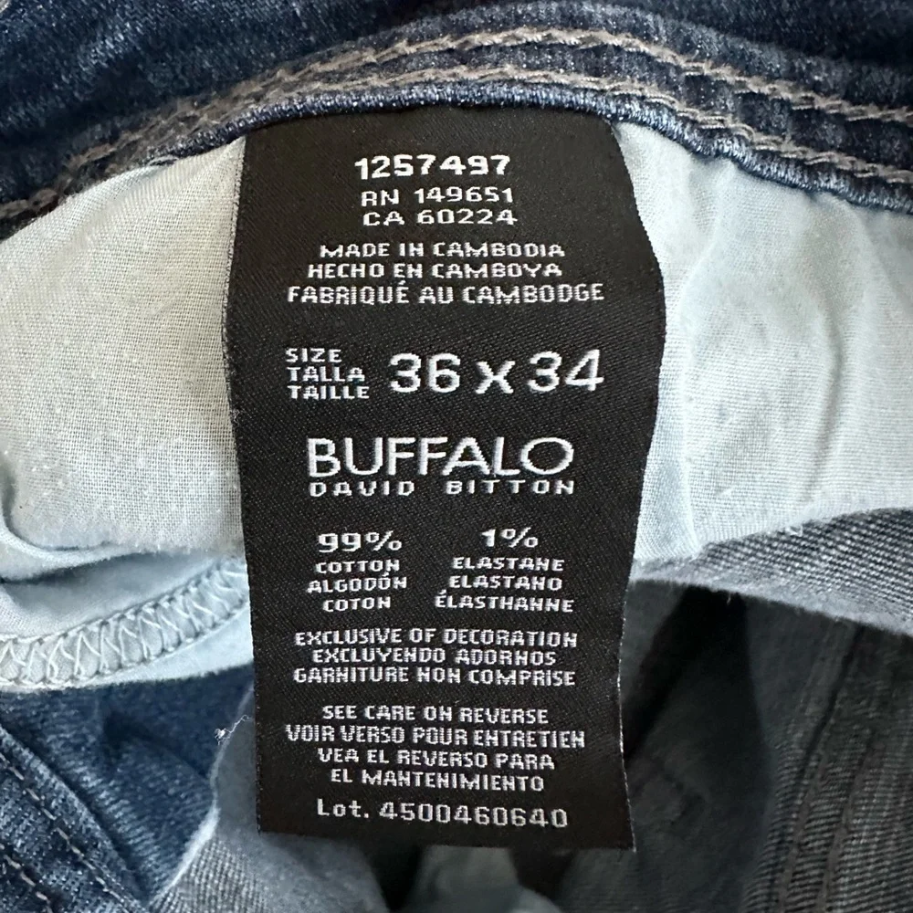 Buffalo David Britton Jeans Size 36x34‎ Straight Stretch Jackson-X